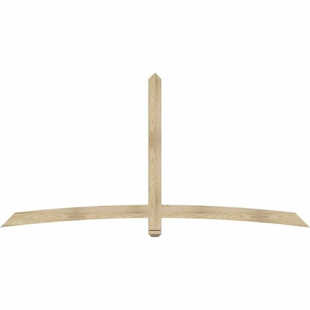 Ekena Millwork Bellingham Rough Sawn Timber Gable Bracket, Douglas Fir, 96"W x 48"H x 2"D x 4"F, 12/12 Pitch GBW096X48X0204BEL00RDF